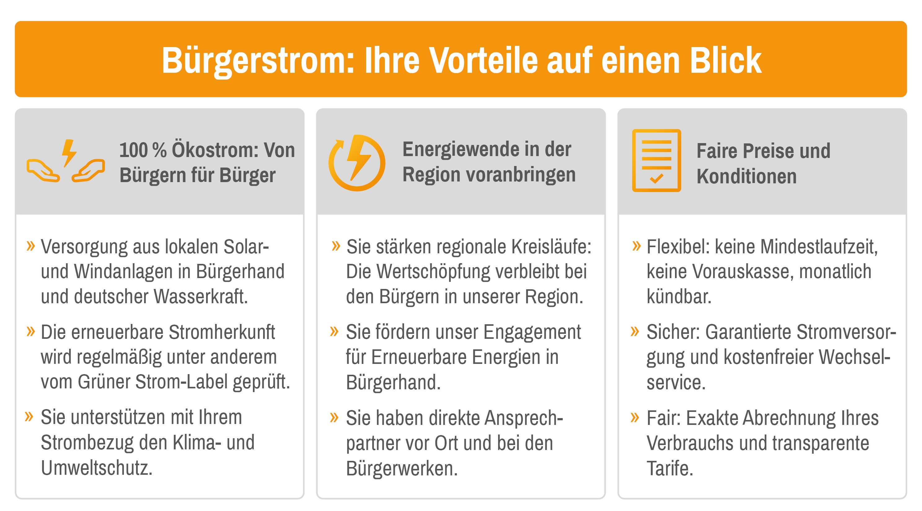 Vorteile von Bürgerstrom